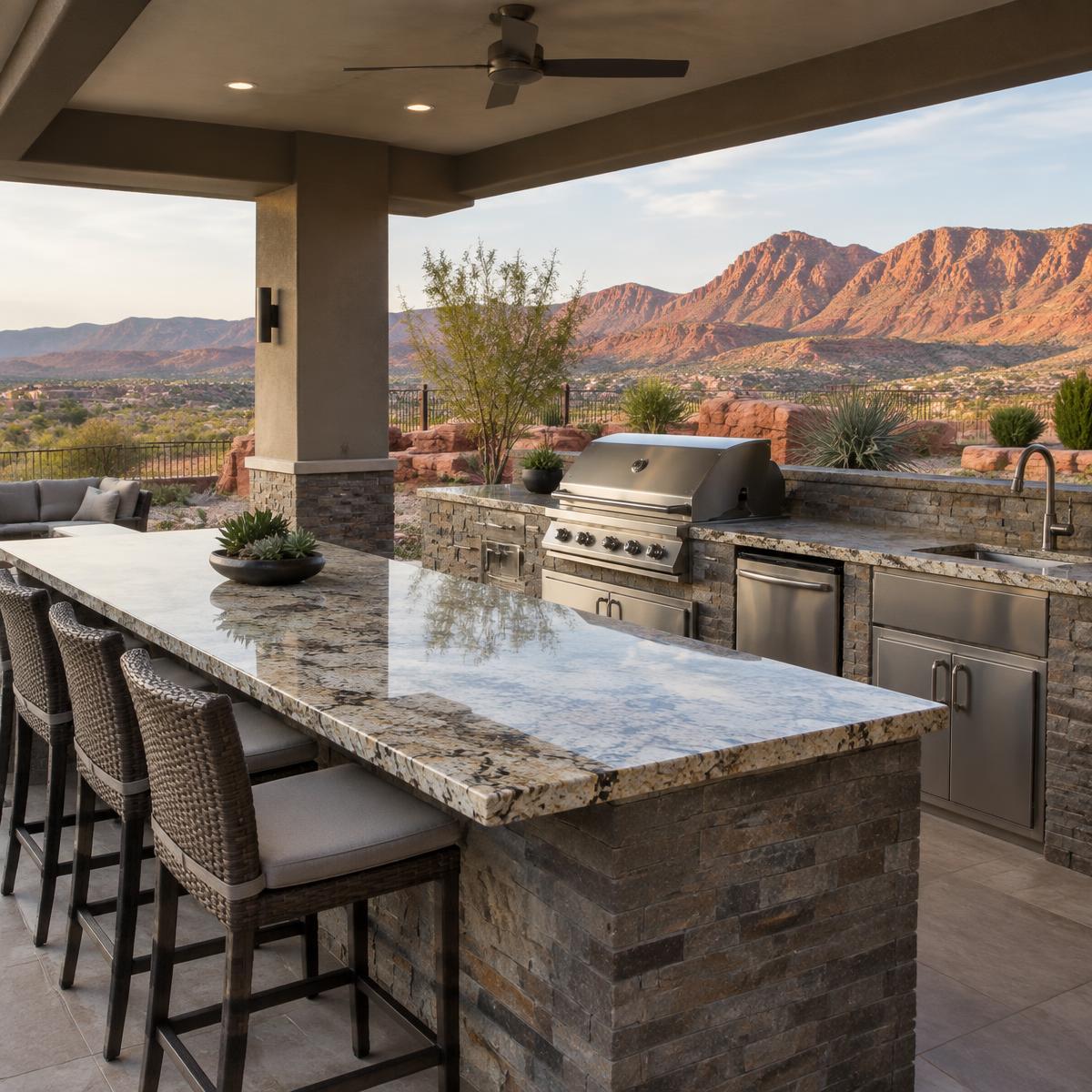 Outdoor living countertop project
